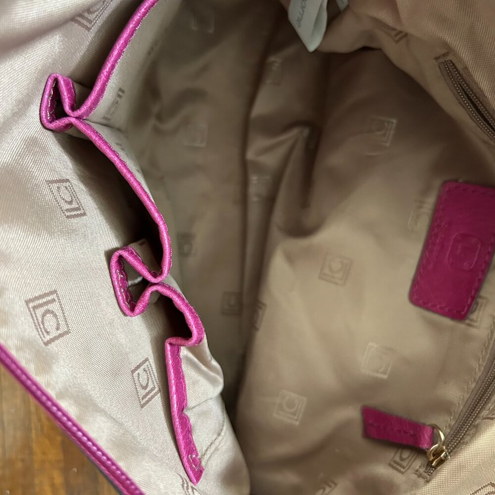 Liz Claiborne vintage pink faux leather purse with gold hardware - Picture 5 of 6